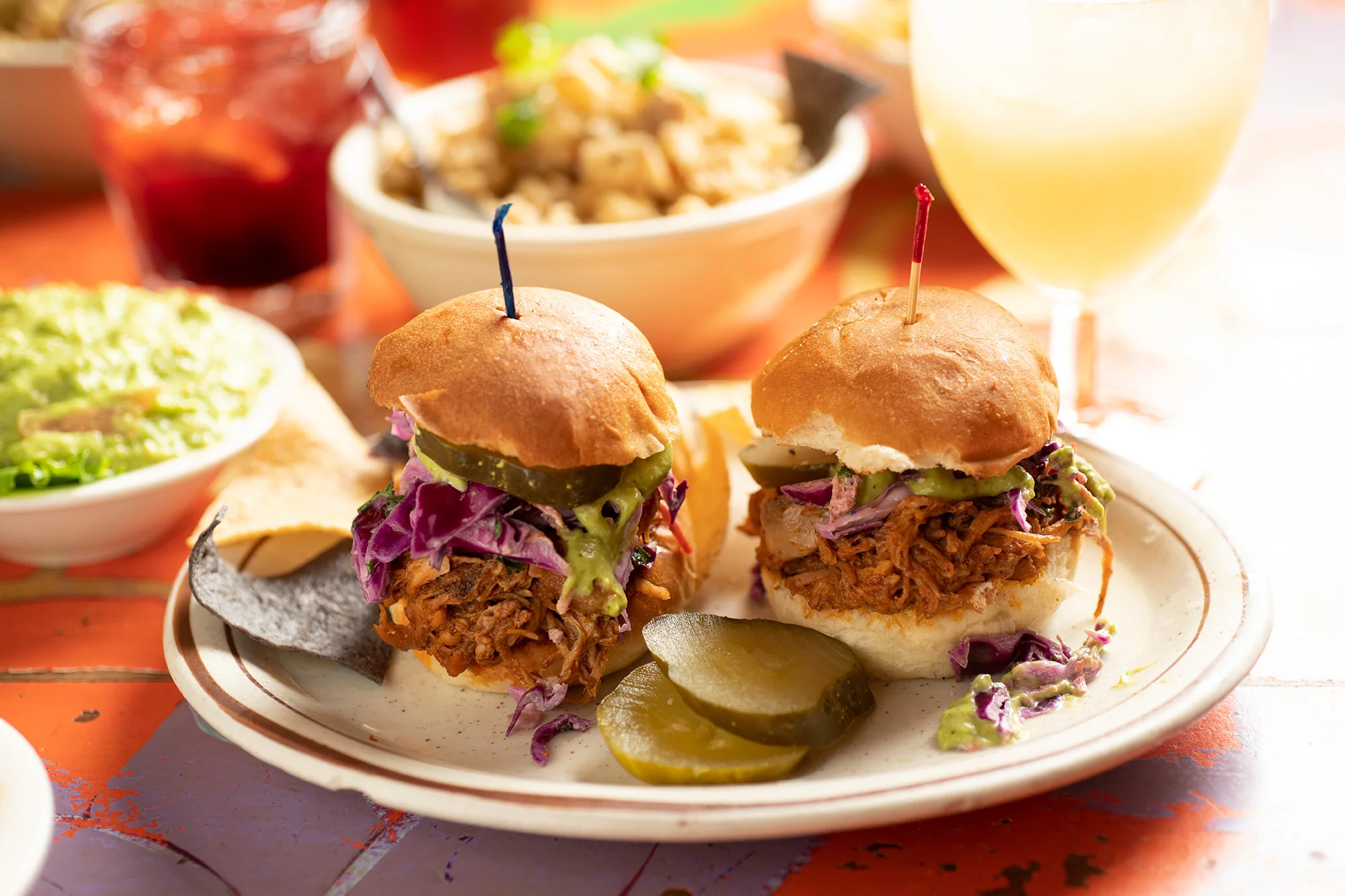 The Shed signature dishes The ShedburgerOriginal BurgerEnchiladas
